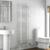 The Heating Co. Phoenix 500 X 1600 White Heated Towel Rail -Victorian Plumbing Shop tw47 l2