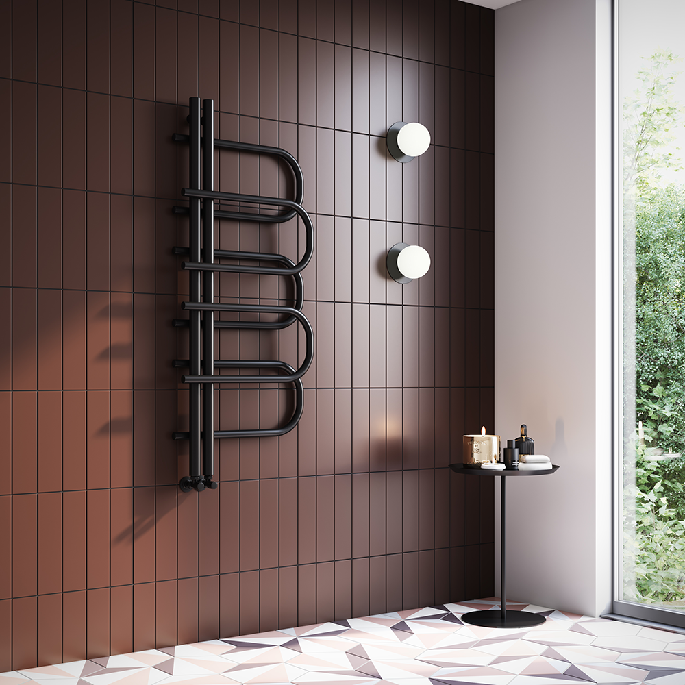 Malmo Designer Radiator 1200 X 500 Matt Black 5 Malmo Designer Radiator 1200 X 500 Matt Black - Image 3
