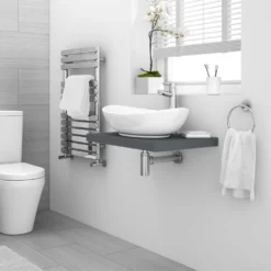 Venice Floating Basin Shelf (Gloss Grey - 600mm Wide) -Victorian Plumbing Shop v6ggslfnd1