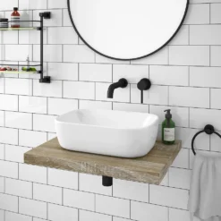 Venice Floating Basin Shelf (Light Oak - 600mm Wide) 7 Venice Floating Basin Shelf (Light Oak - 600mm Wide) -Victorian Plumbing Shop v6lkslfd2