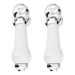 Chatsworth 1928 Traditional Wall Mounted White Lever Bath Filler Tap