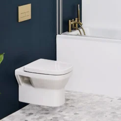 Crosswater MyHome Wall Hung Toilet Set – Brushed Brass Flush Plate -Victorian Plumbing Shop vpwcpackbb d1