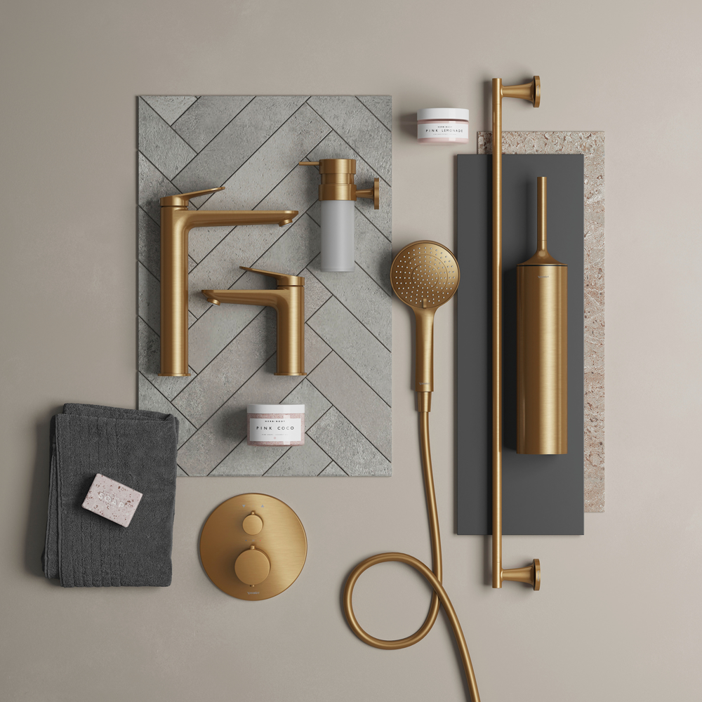 Duravit Wave XL-Size Single Lever Basin Mixer - Brushed Bronze 4 Duravit Wave XL-Size Single Lever Basin Mixer - Brushed Bronze - Image 2