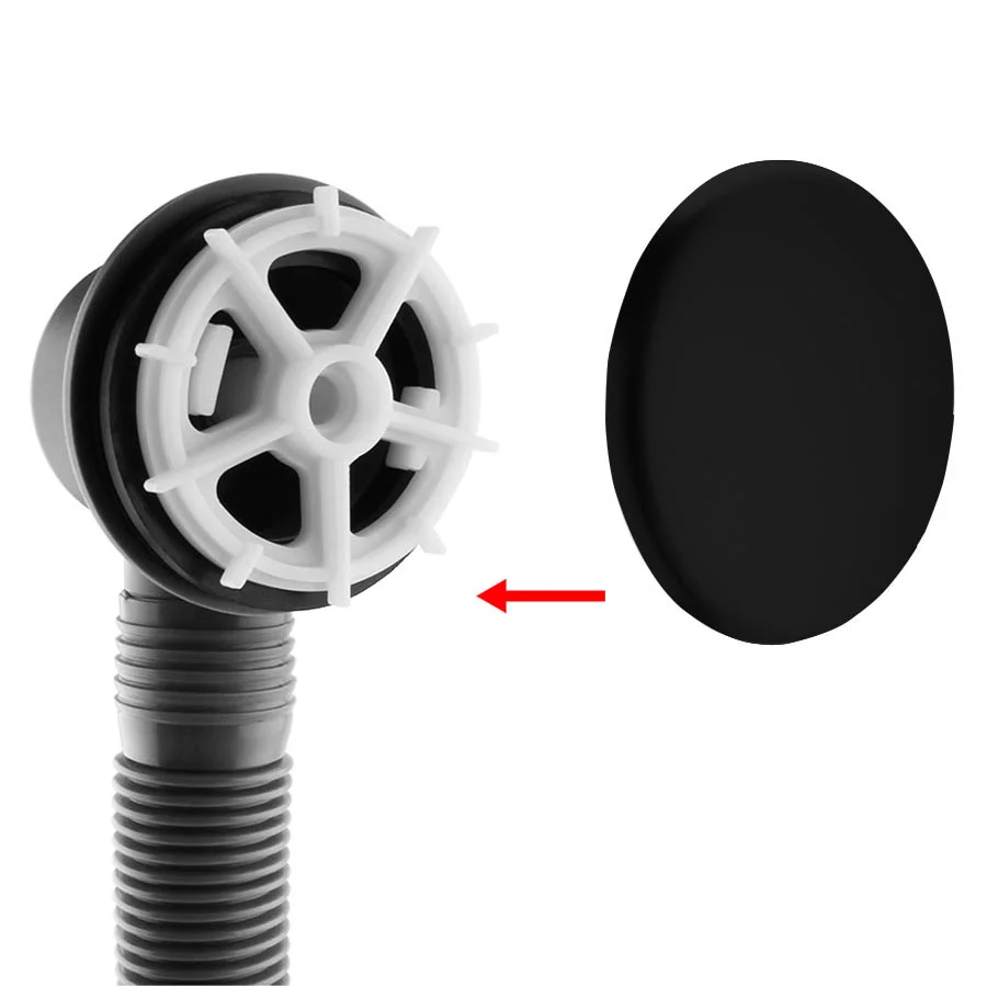 Arezzo Matt Black Easy Clean Click Clack Bath Waste With Overflow 8 Arezzo Matt Black Easy Clean Click Clack Bath Waste With Overflow - Image 6