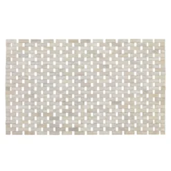 Wenko Bamboo 50 X 80cm Bath Mat - White
