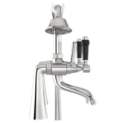Orchard Winchester Bath Shower Mixer Tap With Black Lever Handles -Victorian Plumbing Shop winb05 l8